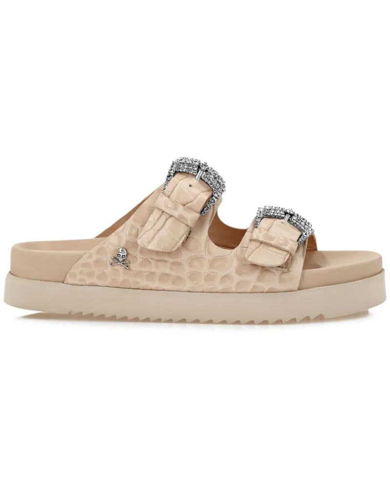 Philipp Plein Sandalen mit Kroko-Effekt - Rosa Rosa