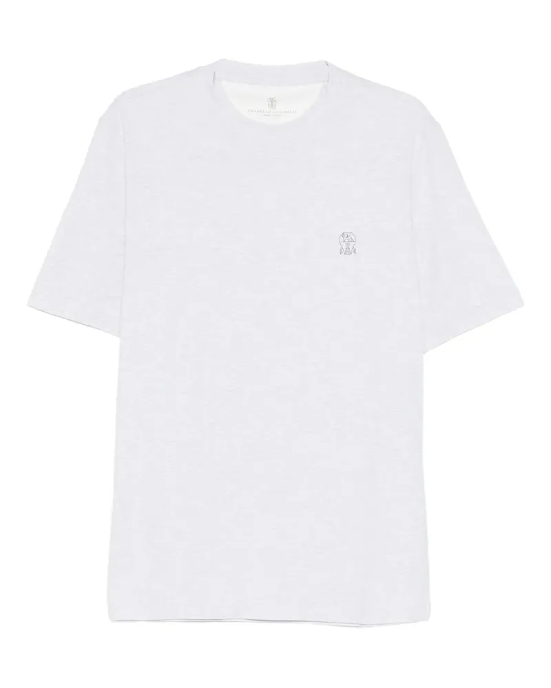 Brunello Cucinelli logo polo T-shirt - Grau Grau
