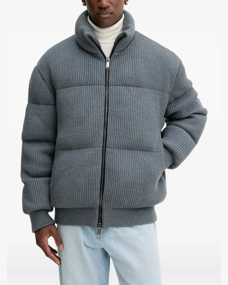 Iceberg ribbed funnel neck jacket - Grau Grau