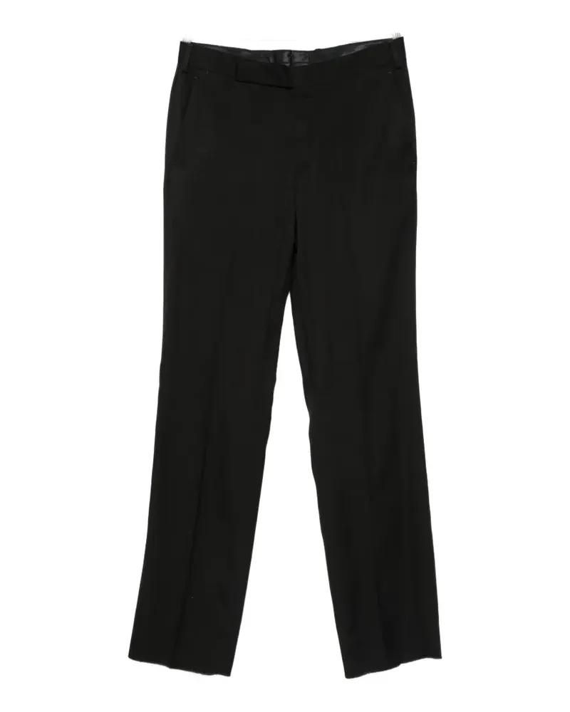 LARDINI pressed-crease tailored trousers - Schwarz Schwarz