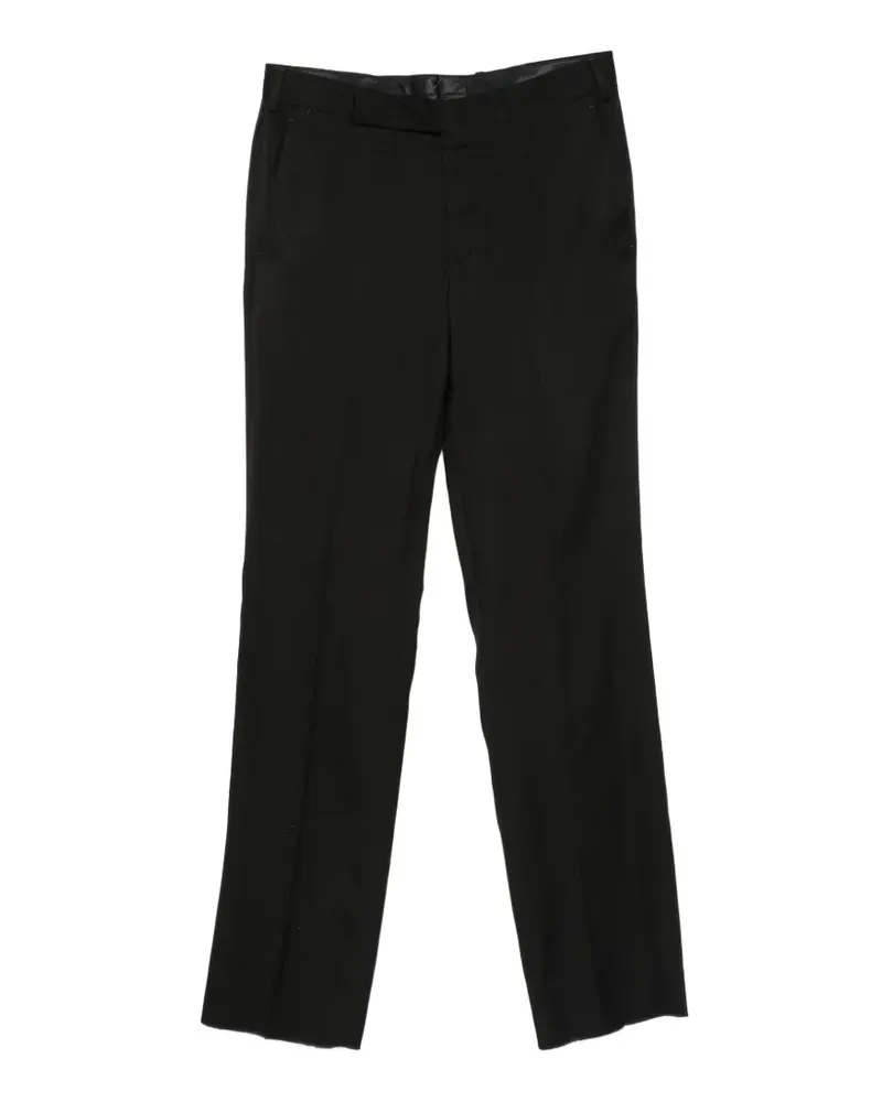 LARDINI pressed-crease tailored trousers - Schwarz Schwarz