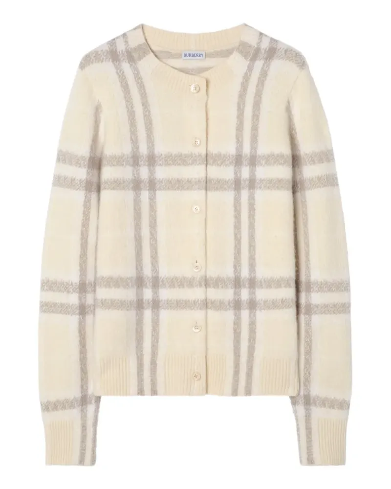 Burberry Karierter Cardigan aus Kaschmir - Nude Nude