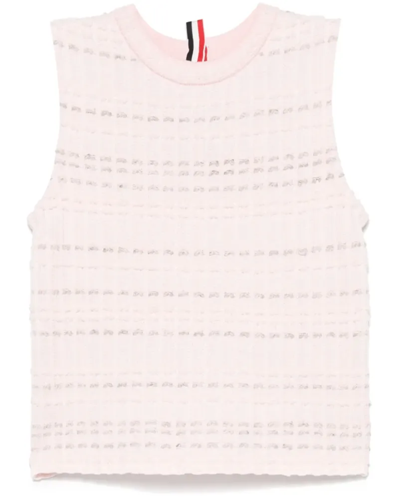 Thom Browne Top aus Seersucker - Rosa Rosa