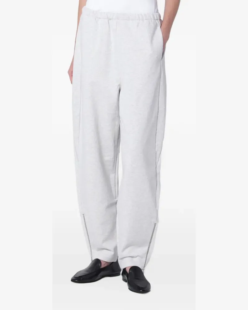 CORDERA zip-detail track pants - Grau Grau