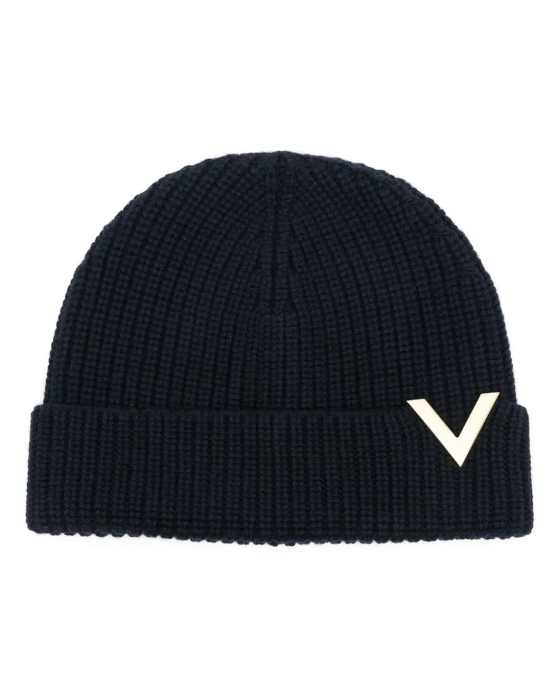 Valentino Garavani Beanie mit VLogo Blau