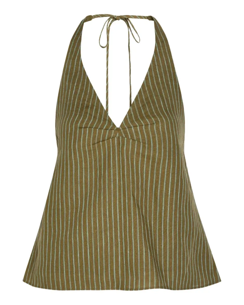 STAUD Corso linen top - Braun Braun