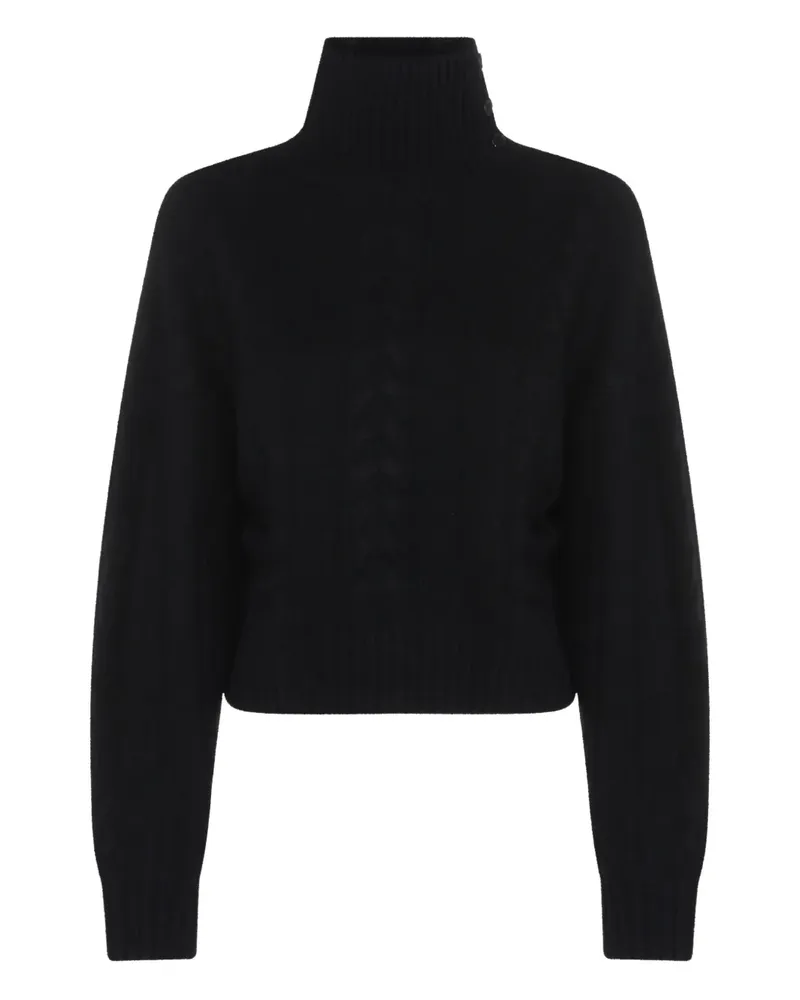 Not Shy Pullover mit Zopfmuster - Schwarz Schwarz