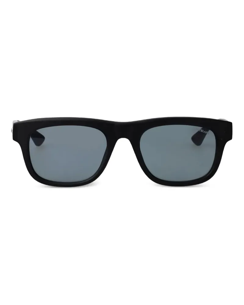 Montblanc Sonnenbrille mit eckigem Gestell - Schwarz Schwarz