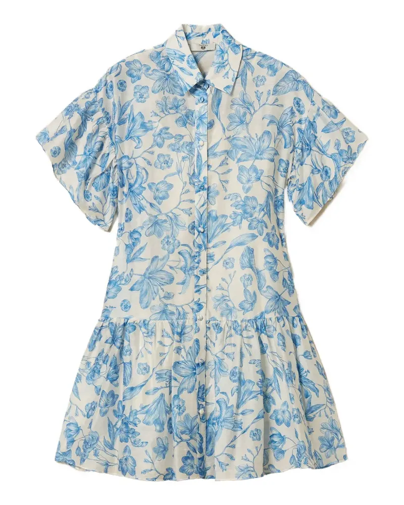 Twin-Set floral-print shirt dress - Nude Nude