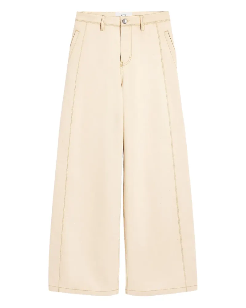 AMI Paris Jeans mit sehr weitem Bein - Nude Nude