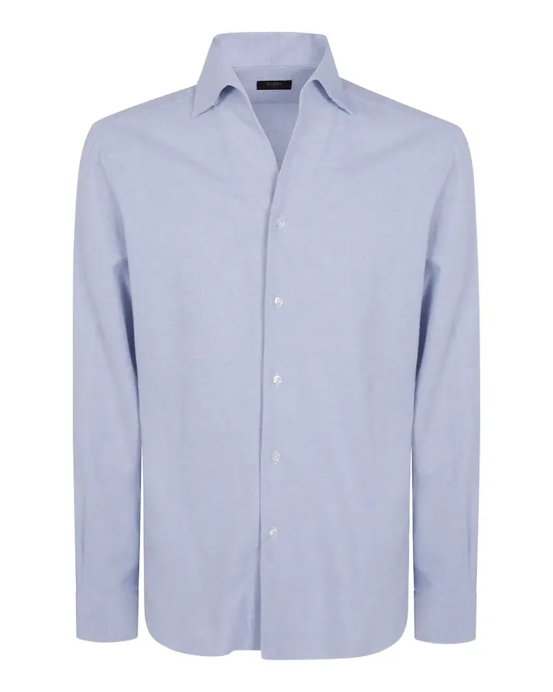 BARBA button-up long-sleeve shirt - Blau Blau