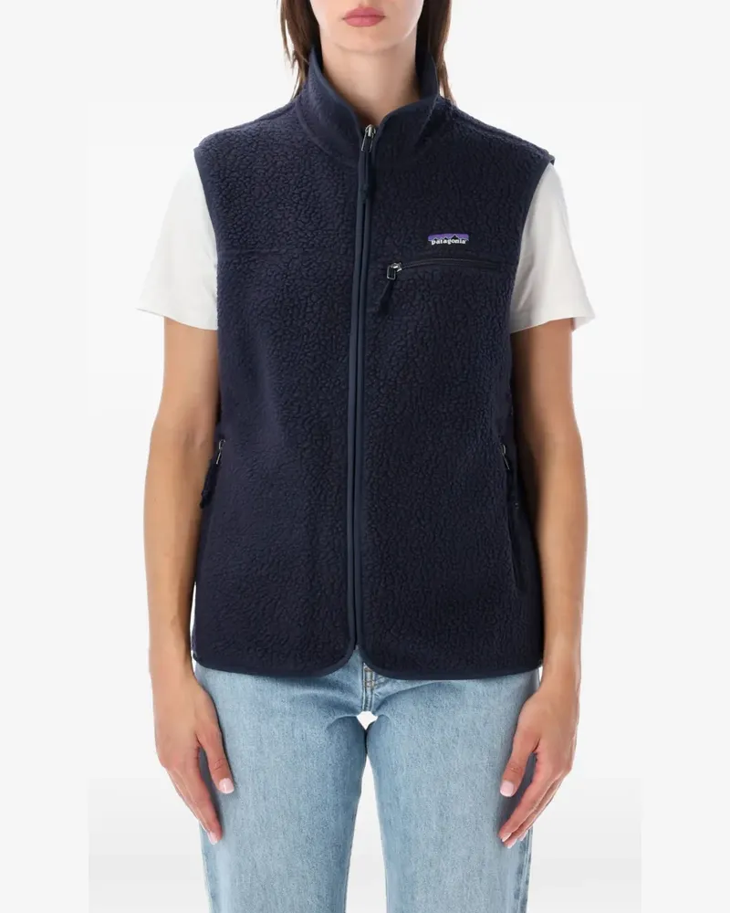 Patagonia fleece-texture zip-up gilet - Blau Blau