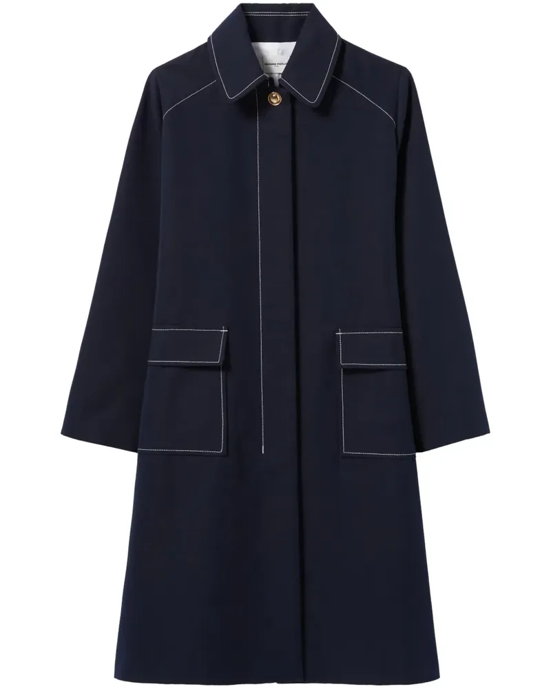 Claudie Pierlot Midi-Trenchcoat mit Gürtel - Blau Blau