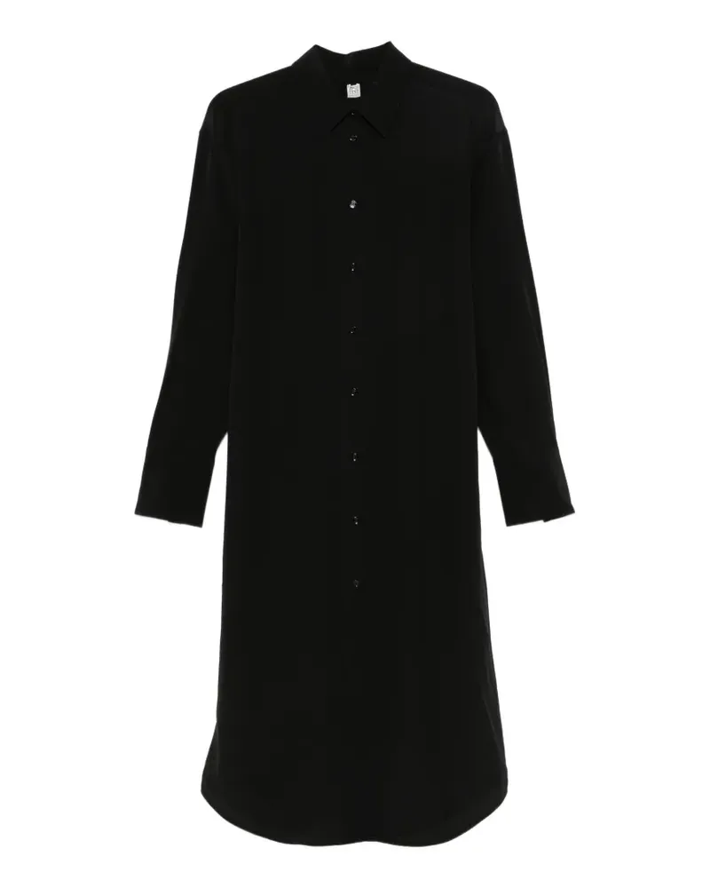 Totême Midi-Hemdkleid aus Seide - Schwarz Schwarz