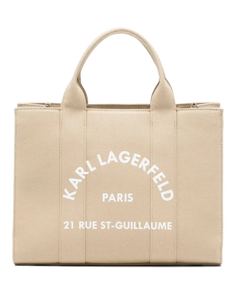 Karl Lagerfeld medium K/RSG Square logo tote bag - Nude Nude