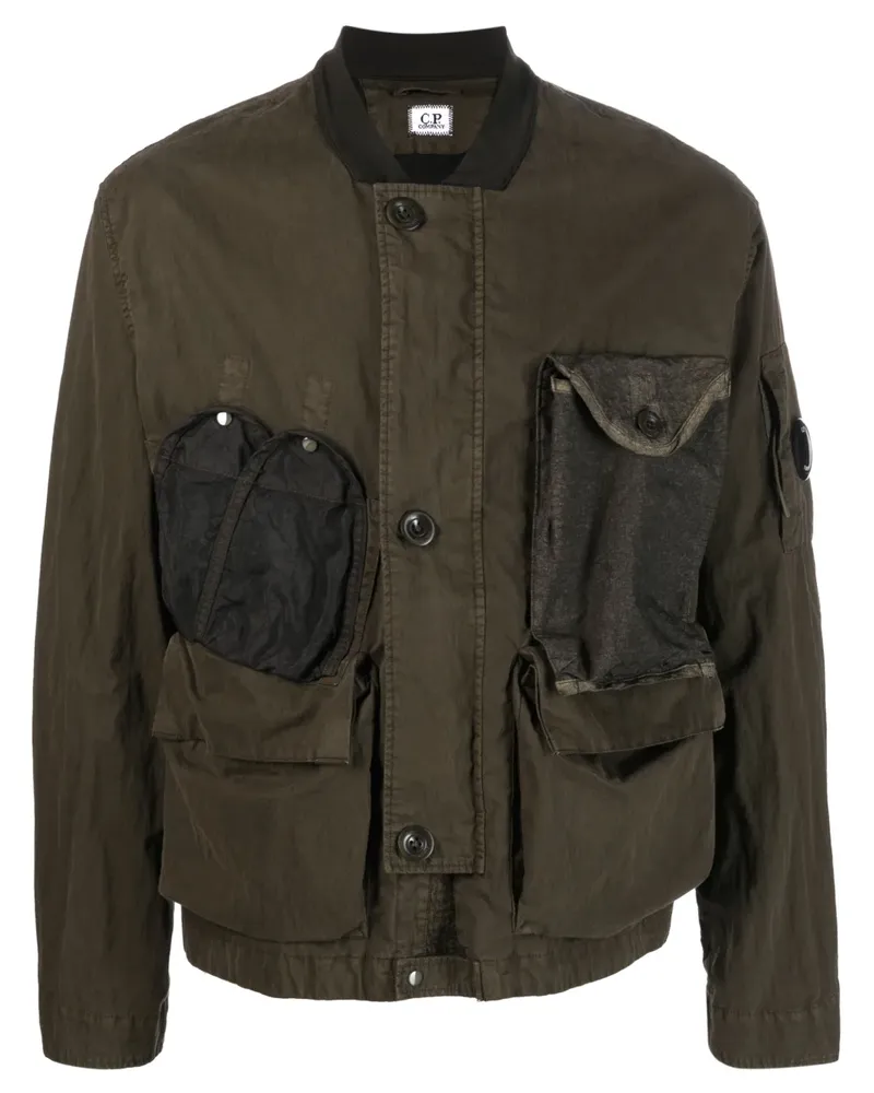 C.P. Company Leichte Jacke mit aufgesetzten Taschen - Grün Grün