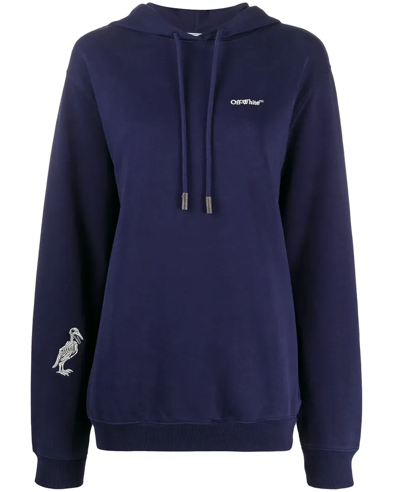 OFF-WHITE Kapuzenpullover mit 'Skeleton'-Print - Blau Blau