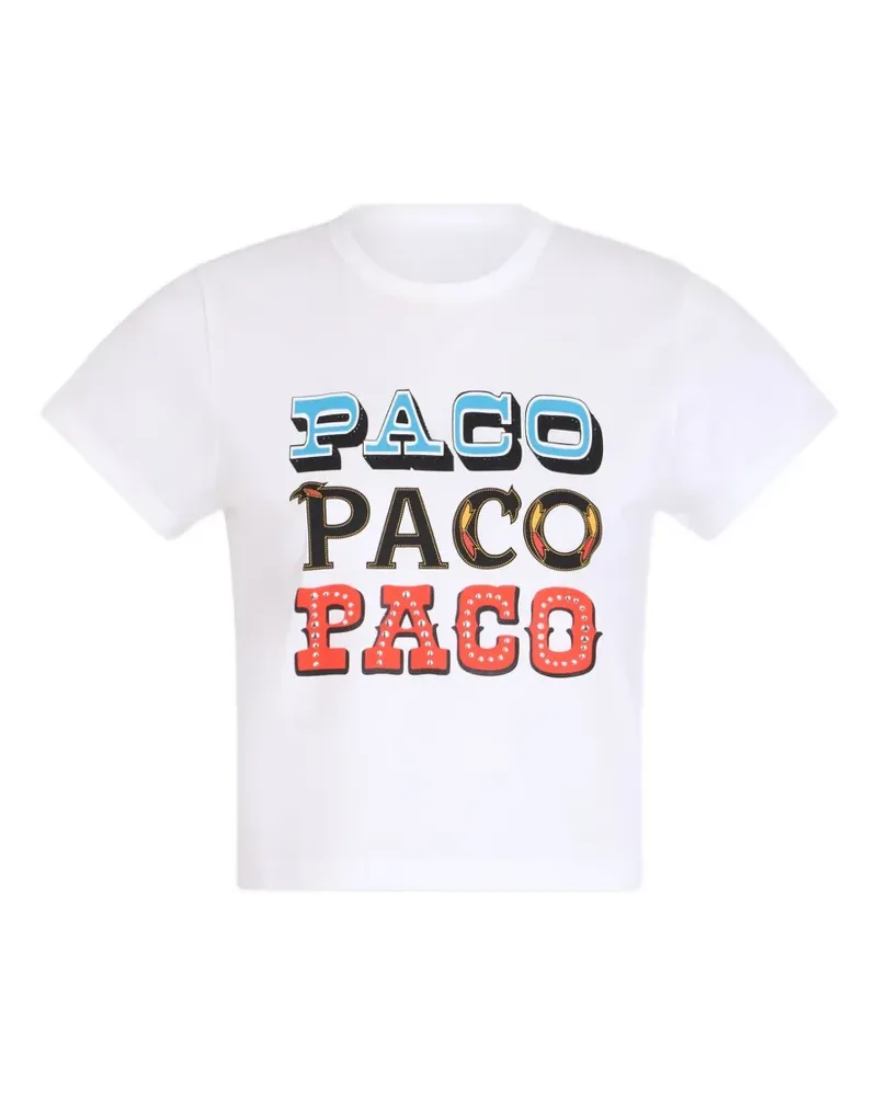 Paco Rabanne Paco T-Shirt mit Print - Weiß Weiß