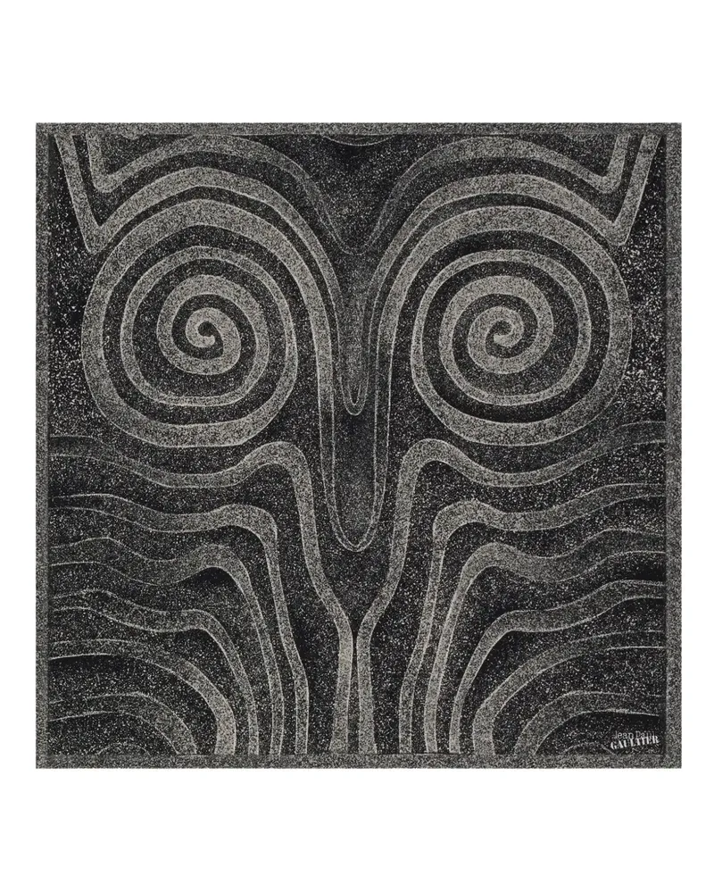 Jean Paul Gaultier spiral printed scarf - Schwarz Schwarz