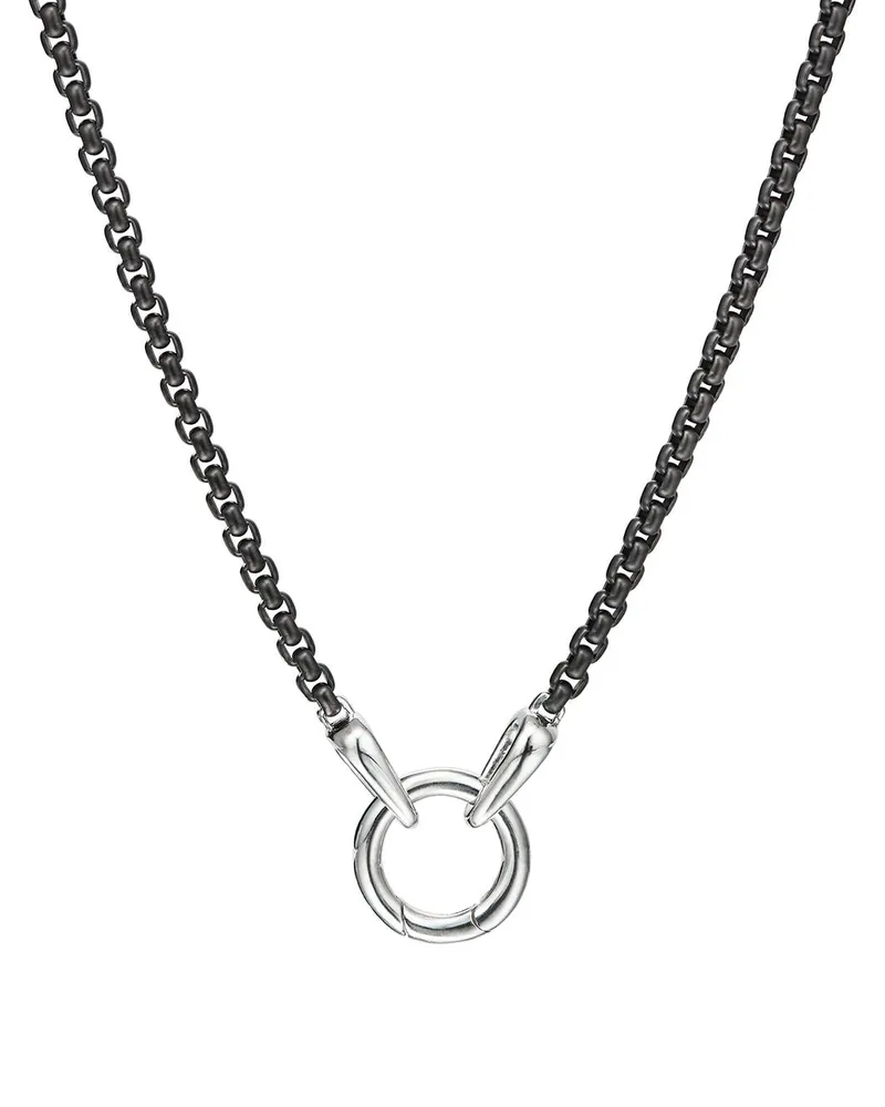 David Yurman Smooth Amulet Box Chain Halskette 2,7mm - Silber Silber
