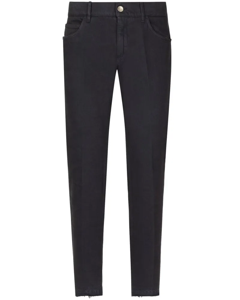 Dolce & Gabbana Schmale Jeans mit Bügelfalten - Blau Blau