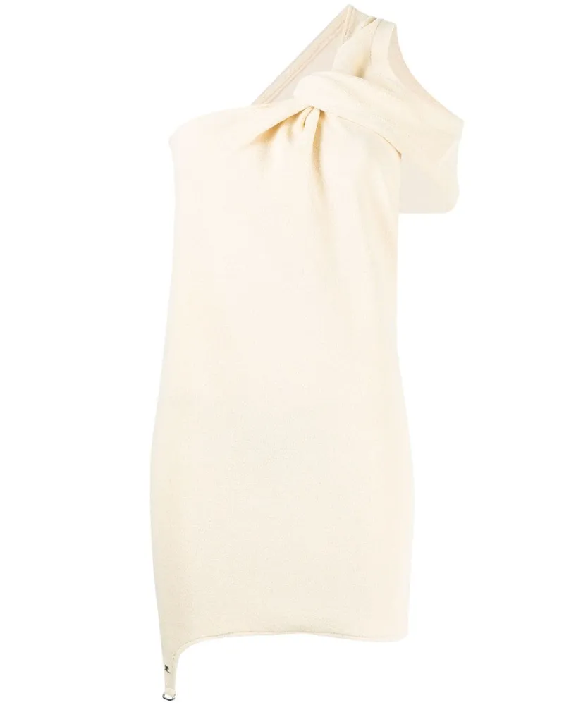 Courrèges Asymmetrisches Minikleid - Weiß Weiß