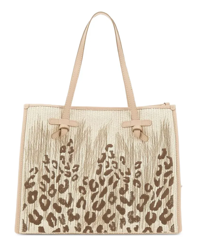 Gianni Chiarini Marcella animal-print shoulder bag - Nude Nude