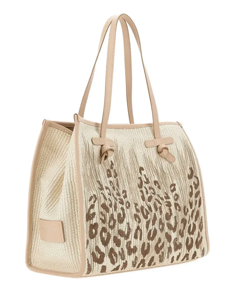 Gianni Chiarini Marcella animal-print shoulder bag - Nude Nude