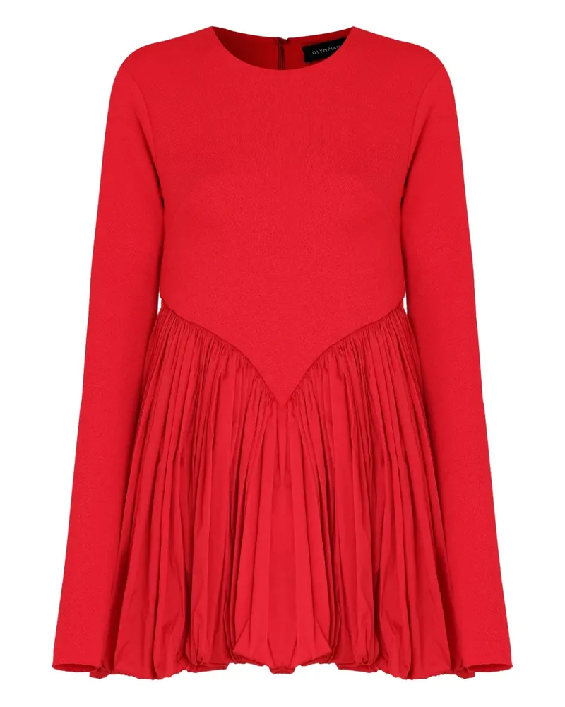 OLYMPIAH Ballon-Minikleid mit Falten - Rot Rot