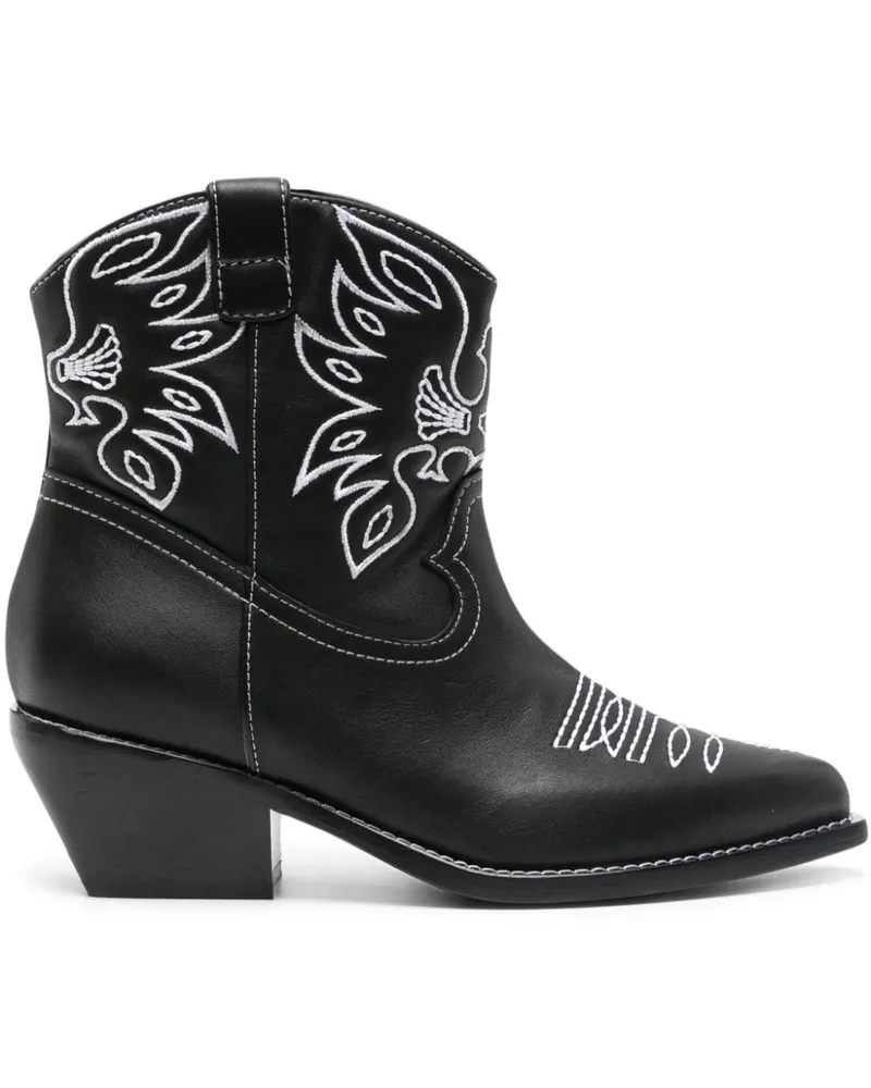 Le Silla Christine Cowboystiefel 70mm - Schwarz Schwarz