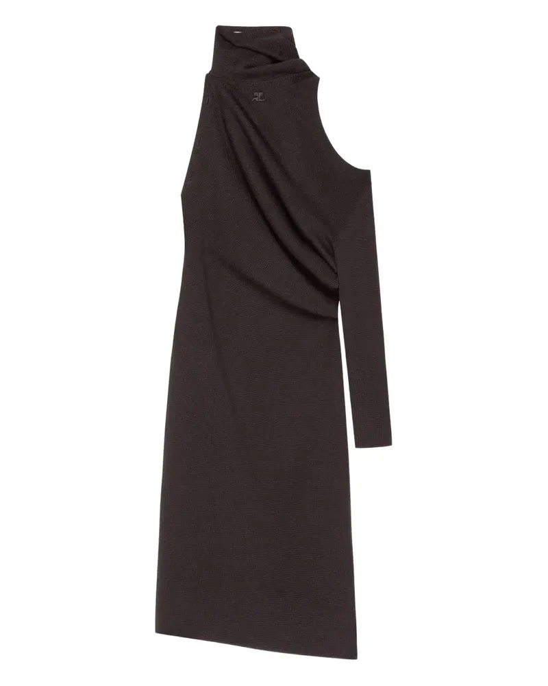 Courrèges Drapiertes Minikleid - Braun Braun