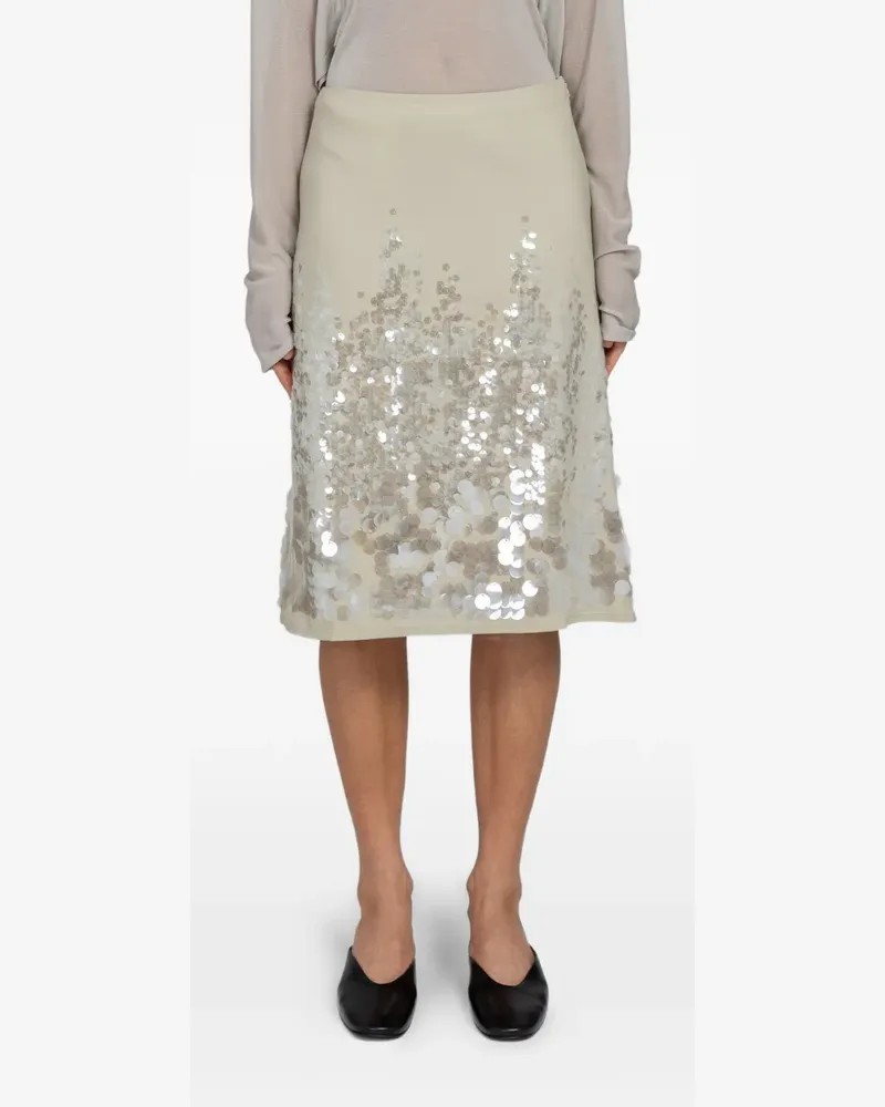 Paloma Wool Ara sequin-embellished skirt - Nude Nude