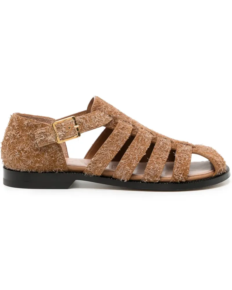 Loewe Campo Römersandalen aus Wildleder - Braun Braun