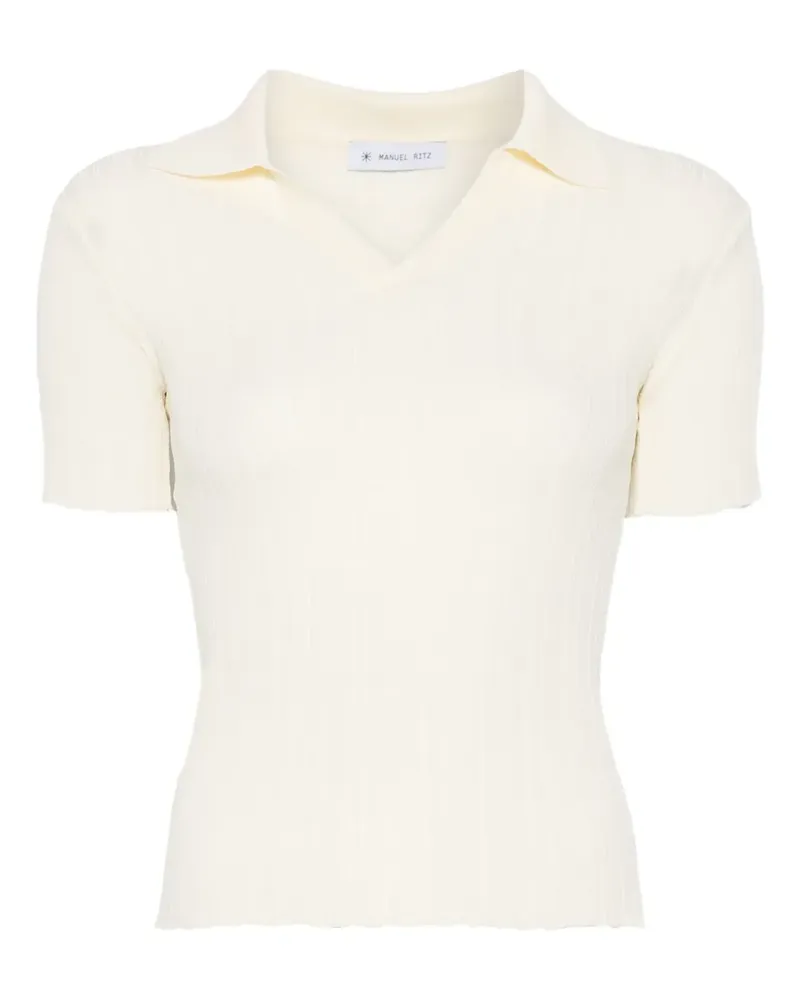 Manuel Ritz Geripptes T-Shirt - Nude Nude