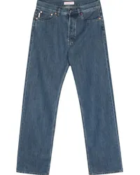 Valentino Garavani Ausgeblichene Straight-Leg-Jeans Blau