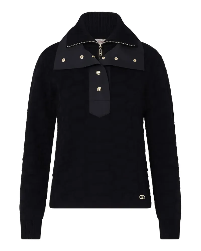 Liu Jo Pullover aus Kroko-Jacquard - Schwarz Schwarz
