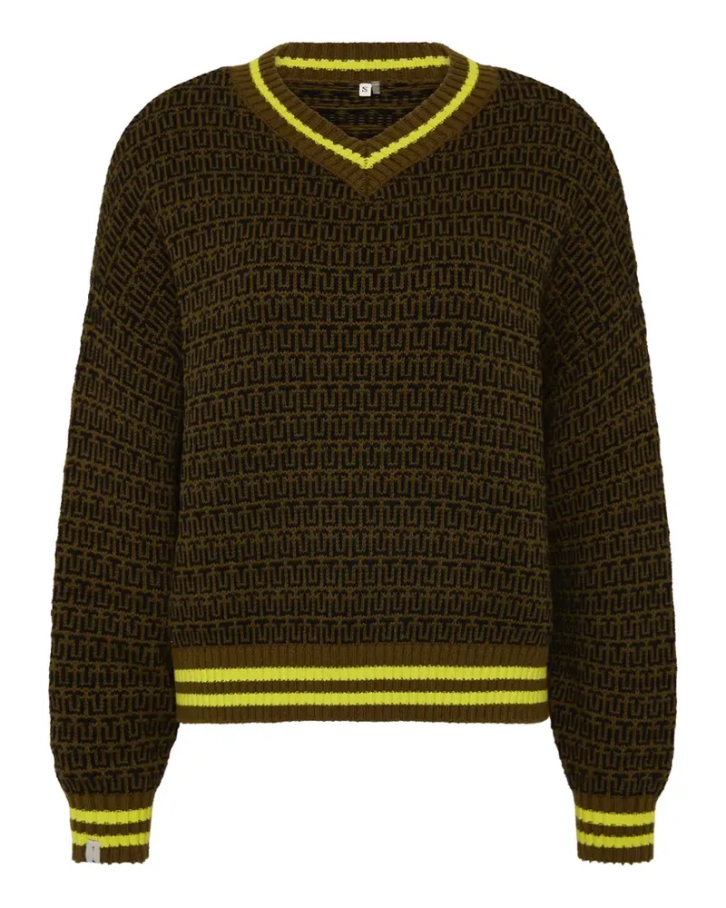 The Upside Castilla Clementine Pullover mit V-Ausschnitt - Grün Grün