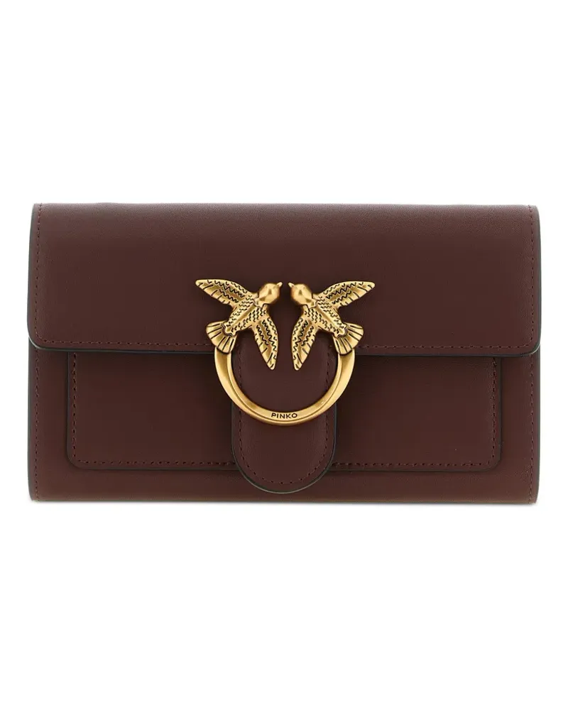 Pinko Love Simply metallic buckle flap wallet - Braun Braun