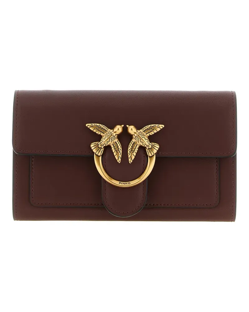Pinko Love Simply metallic buckle flap wallet - Braun Braun