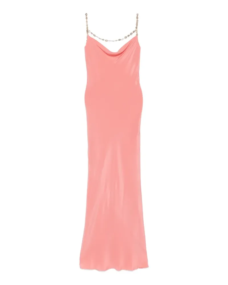 Cult Gaia Macelyn Maxikleid mit Wasserfallkragen - Rosa Rosa