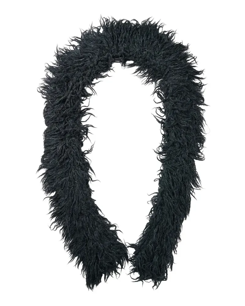 Doublet fuzzy-knit scarf - Schwarz Schwarz