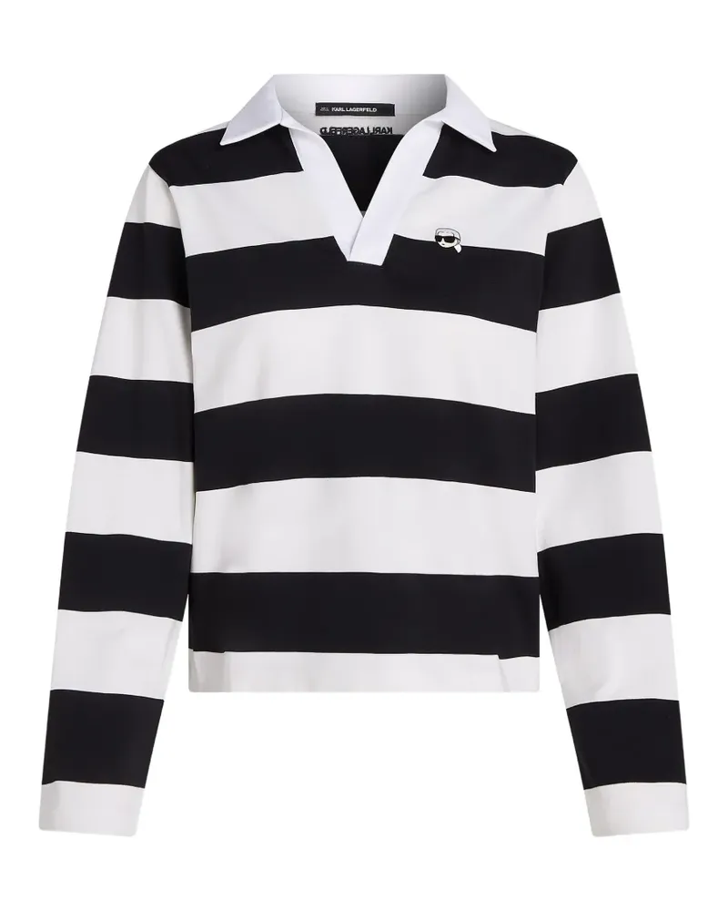 Karl Lagerfeld Ikonik striped long-sleeve T-shirt - Schwarz Schwarz