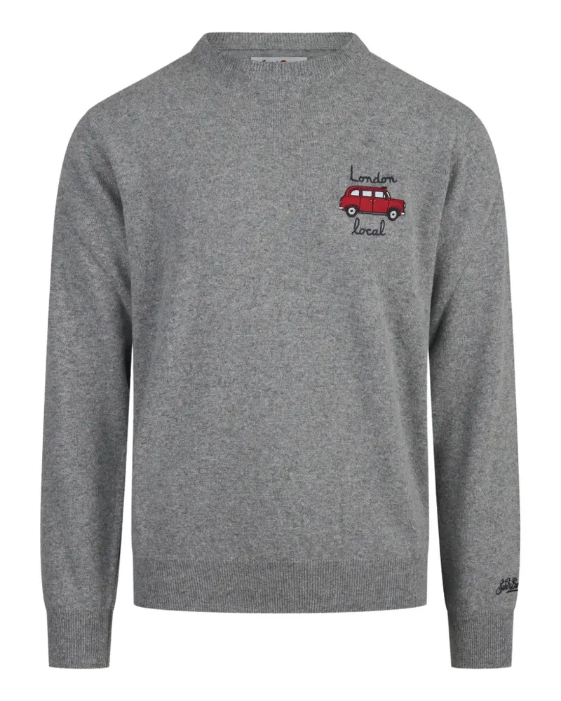 MC2 Saint Barth Bestickter Heron Pullover mit Rundhalsausschnitt - Grau Grau