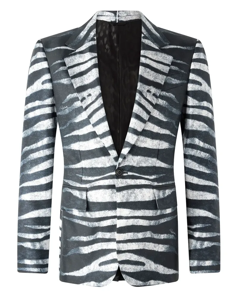 Roberto Cavalli Blazer mit Zebra-Print - Schwarz Schwarz