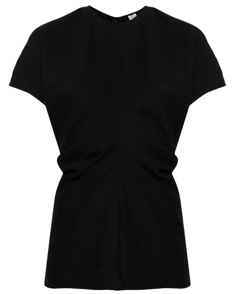 Totême Texturierte Leteri Bluse - Schwarz Schwarz