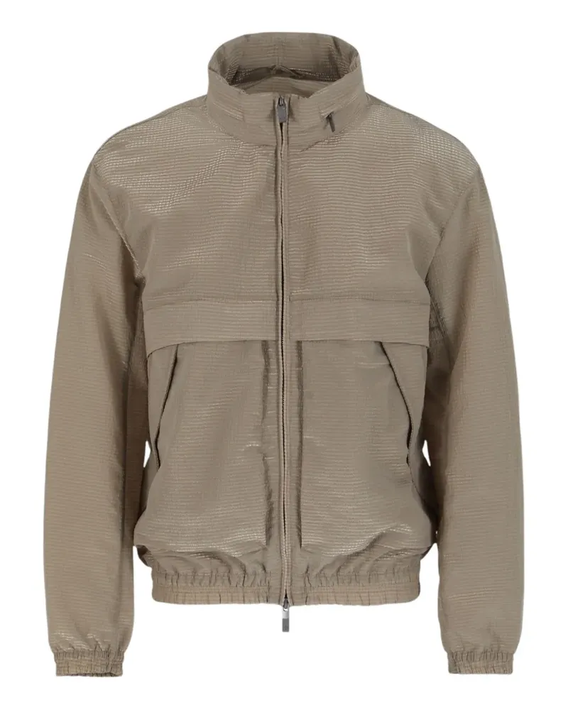 Armani Exchange Strukturierte Jacke mit Reißverschluss - Braun Braun
