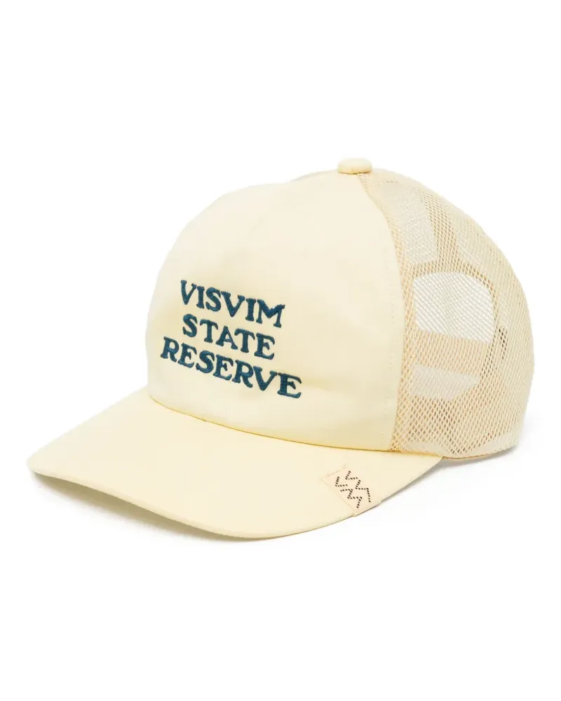 Visvim mesh-panel embroidered cap - Gelb Gelb