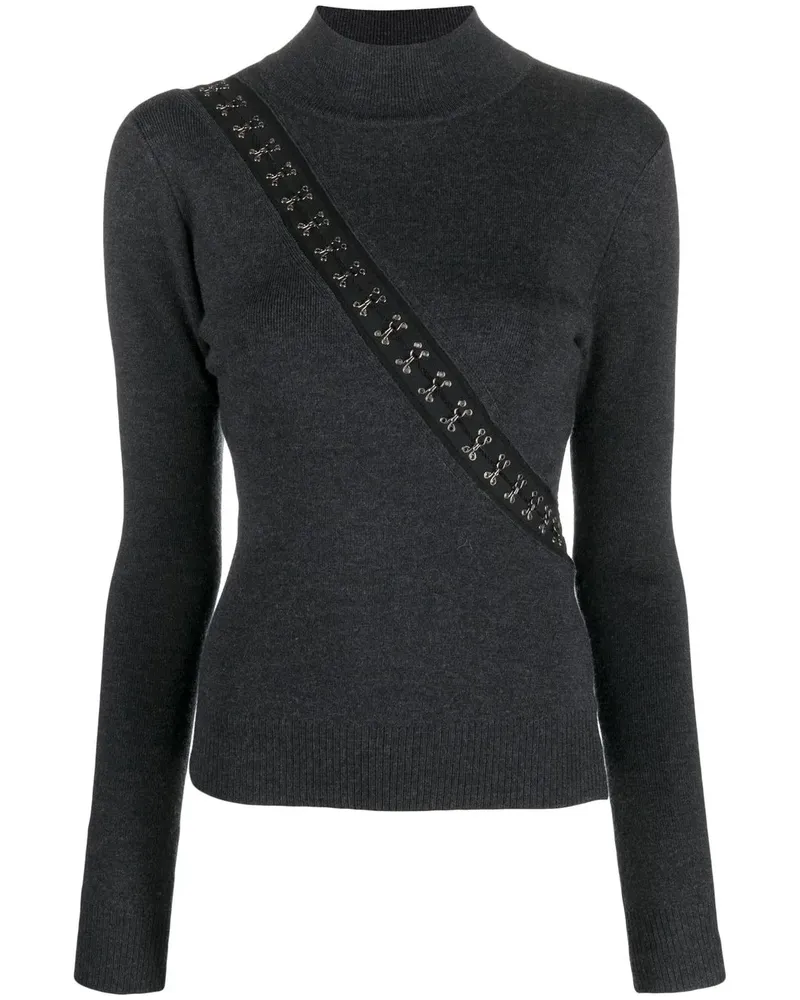 Monse Pullover mit Hakendetail - Grau Grau
