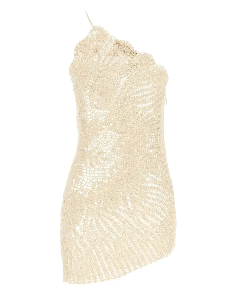 Magda Butrym Gehäkeltes One-Shoulder-Kleid - Nude Nude