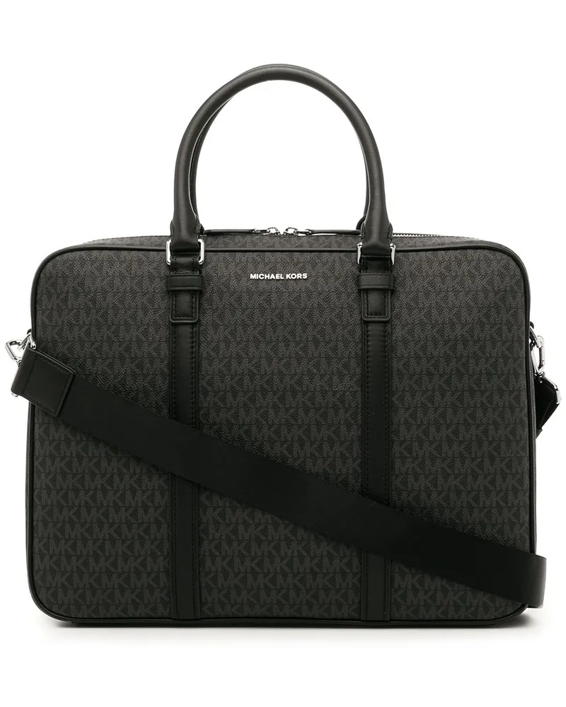 Michael Kors Aktentasche mit Monogramm-Print Schwarz